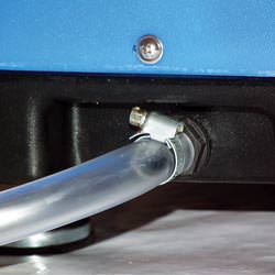 A self-draining crawl space dehumidifier connected to a sump pump system in Canton