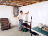 A basement wall covering for creating a vapor barrier on basement walls in Kirksville, Macomb, Quincy