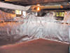 radiant heat barrier with vapor barrier for basement walls ready for finishing in Kirksville, Macomb, Quincy