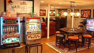 bar in a Fort Madison finished basement
