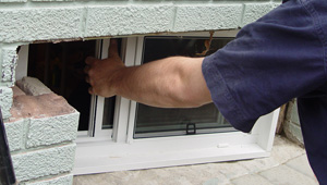 Installing new windows in a Fort Madison finished basement