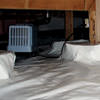 An energy efficient crawl space dehumidifier installed in a sealed crawl space in Canton.