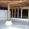 A large, encapsulated crawl space with our vapor barrier system installed in Palmyra.