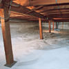 A sealed, encapsulated crawl space in West Burlington.