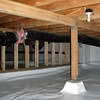 A bright, clean, sealed crawl space in Bellflower.