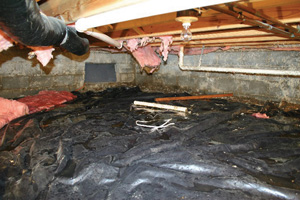 Crawl Space Repair Before in Quincy