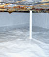 A sealed crawl space in Palmyra with a vapor barrier