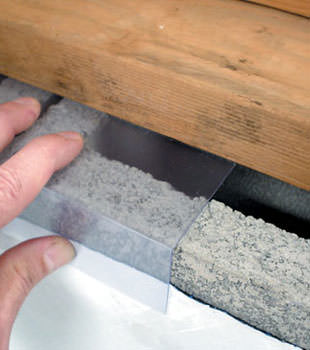 Block wall clear covering for wet crawl spaces in Carthage