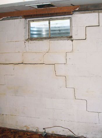 severe bowing and buckling of foundation walls in Rushville
