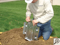 Steel earth anchor assembly installation in Canton.