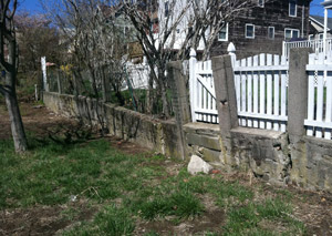 a retaining wall installed in Kirksville