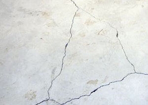 cracks in a slab floor consistent with slab heave in Colchester.