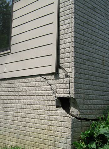severe cracking of structural walls in West Burlington