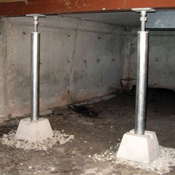 Installed crawl space jack post system in Elliott