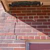 A long foundation crack that begins at a doorway of a Warsaw home.