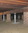 crawl space jack posts installed in Illinois, Iowa, and Missouri