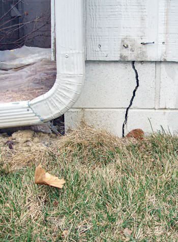 foundation wall cracks due to street creep in Liberty