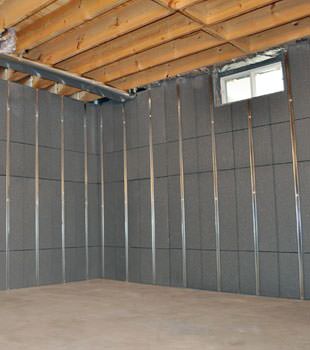 Installed basement wall panels installed in Rushville
