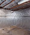An energy efficient radiant heat and vapor barrier for a Astoria basement finishing project