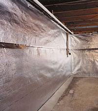 Radiant heat barrier and vapor barrier for finished basement walls in West Burlington, Illinois, Iowa, and Missouri